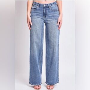 37. YMI Women's Luxe Bella Wide leg, Hise Rise Jeans, Sz. 5/27, Worn once, EUC